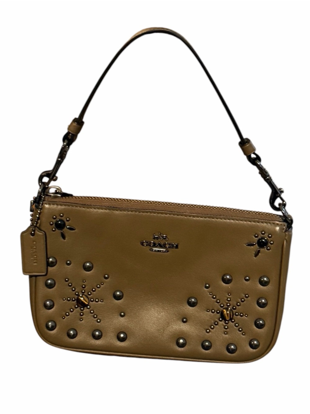 Coach Drifter Top Handle Satchel & Wristlet with Western Rivets & Tigers Eye - Picture 12 of 16